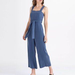 VETTA Capsule Apron Jumpsuit in Navy